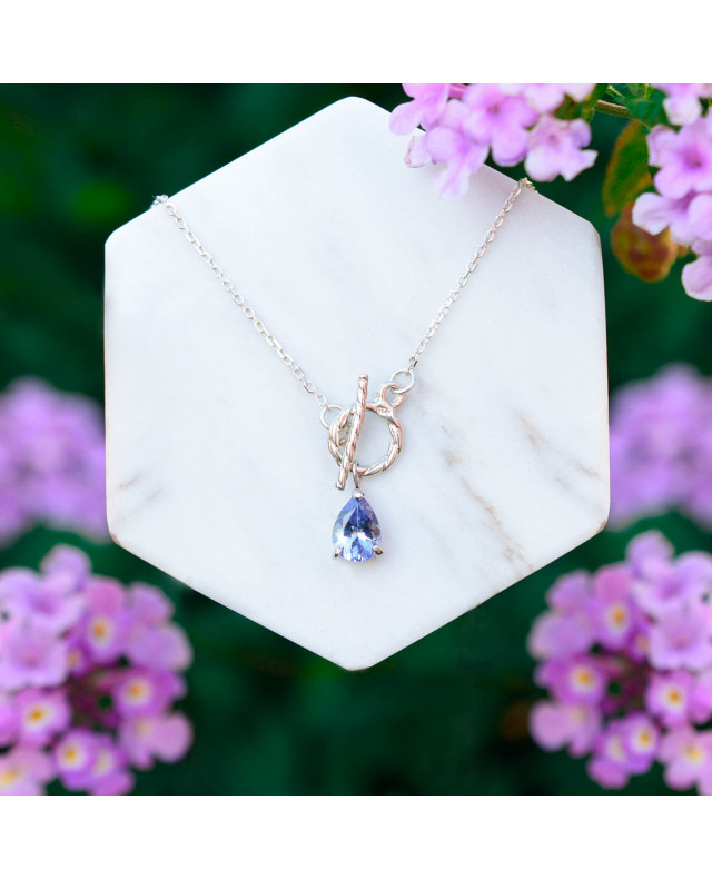 December Birthstone-Lock My Heart Necklace